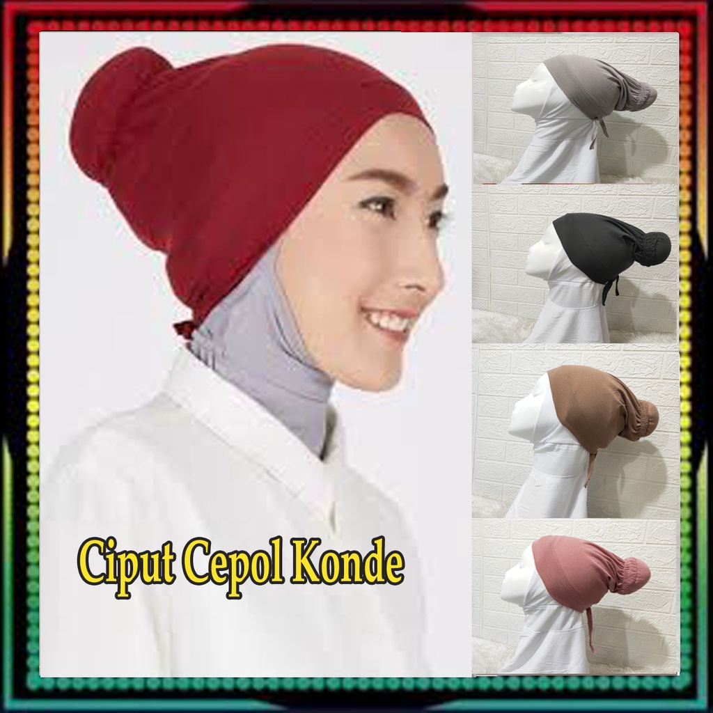 Inner Hijab Ciput Konde Cepol Anti Pusing  / Dalaman Kerudung Konde ciput Cepol