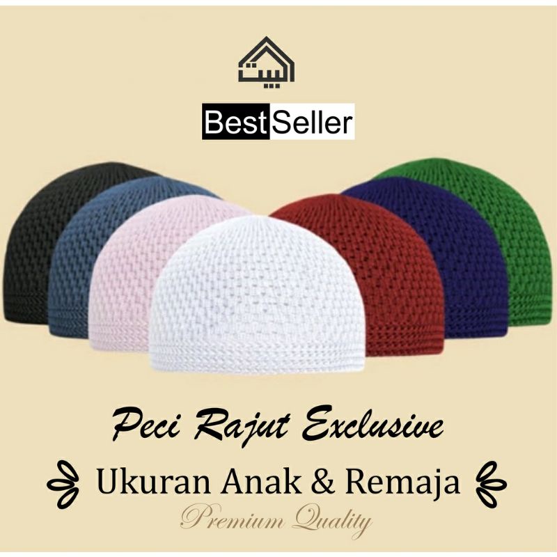 Ready stok Peci rajut Remaja dan anak All size terbaru