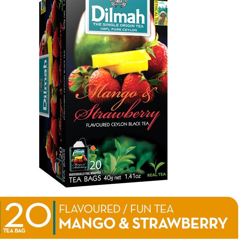 

➱ Dilmah Mango & Strawberry Tea - Teh Celup [Kemasan Foil Envelope 20s] ☪