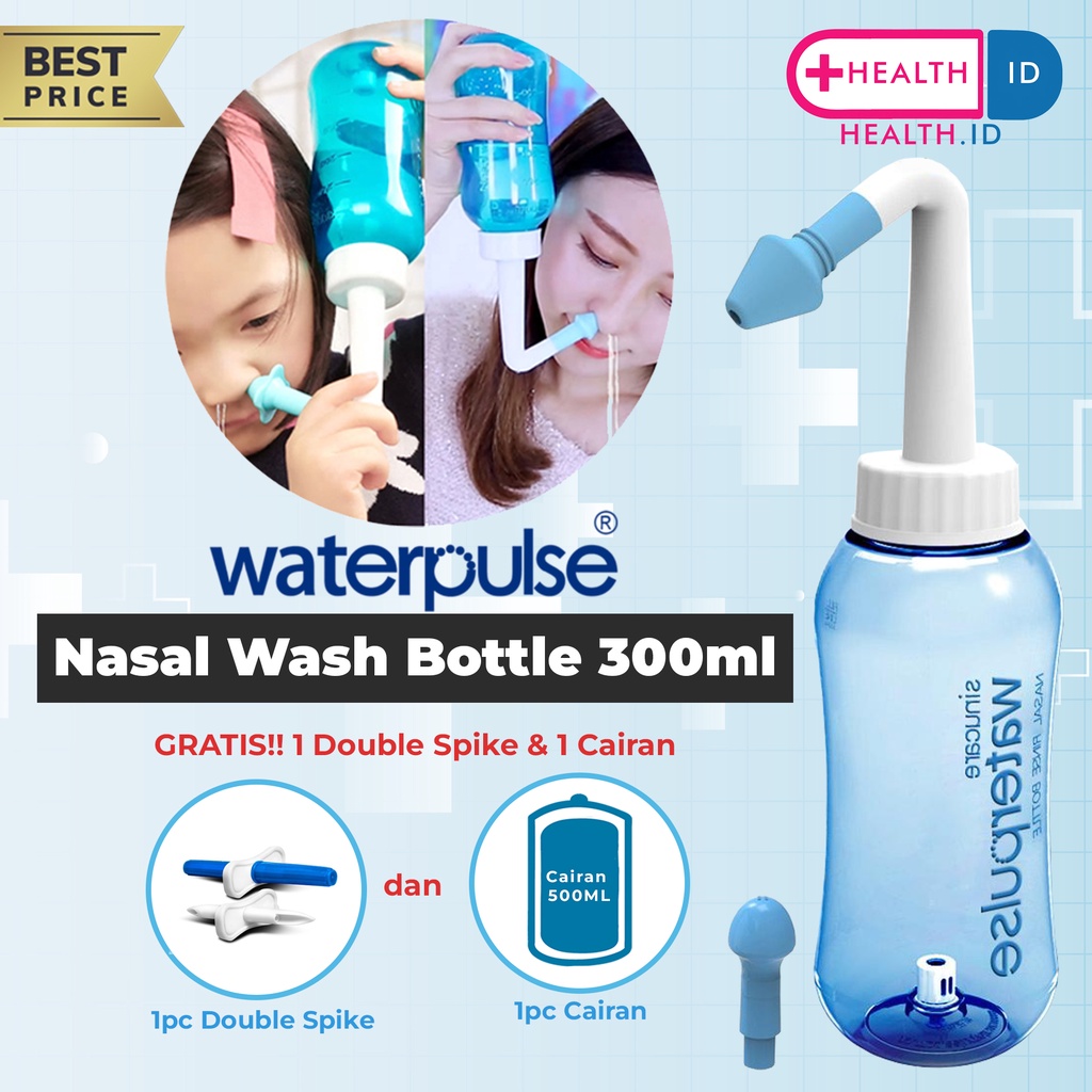 botol cuci hidung/ nasal wash botle siap pakai lengkap