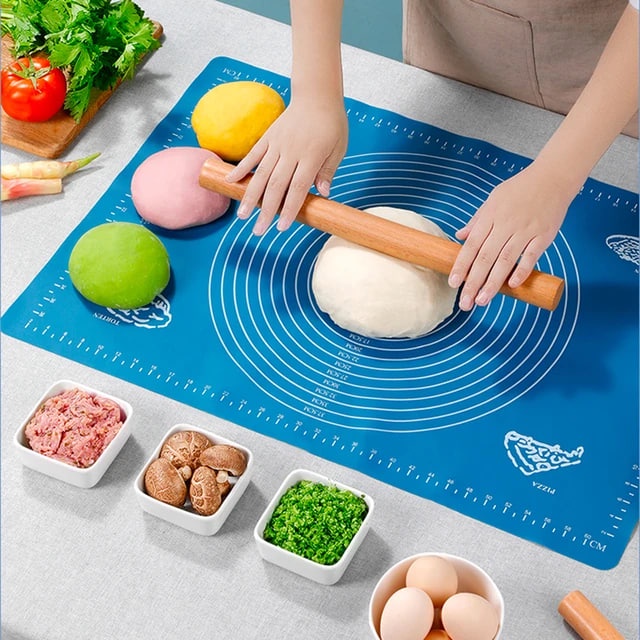 MARKETBIX Alas Adonan Kue Silicone Baking Pastry Silikon Mat Anti Lengket 50x40cm