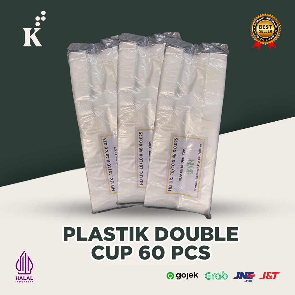 Plastik Double Cup 60 Pcs