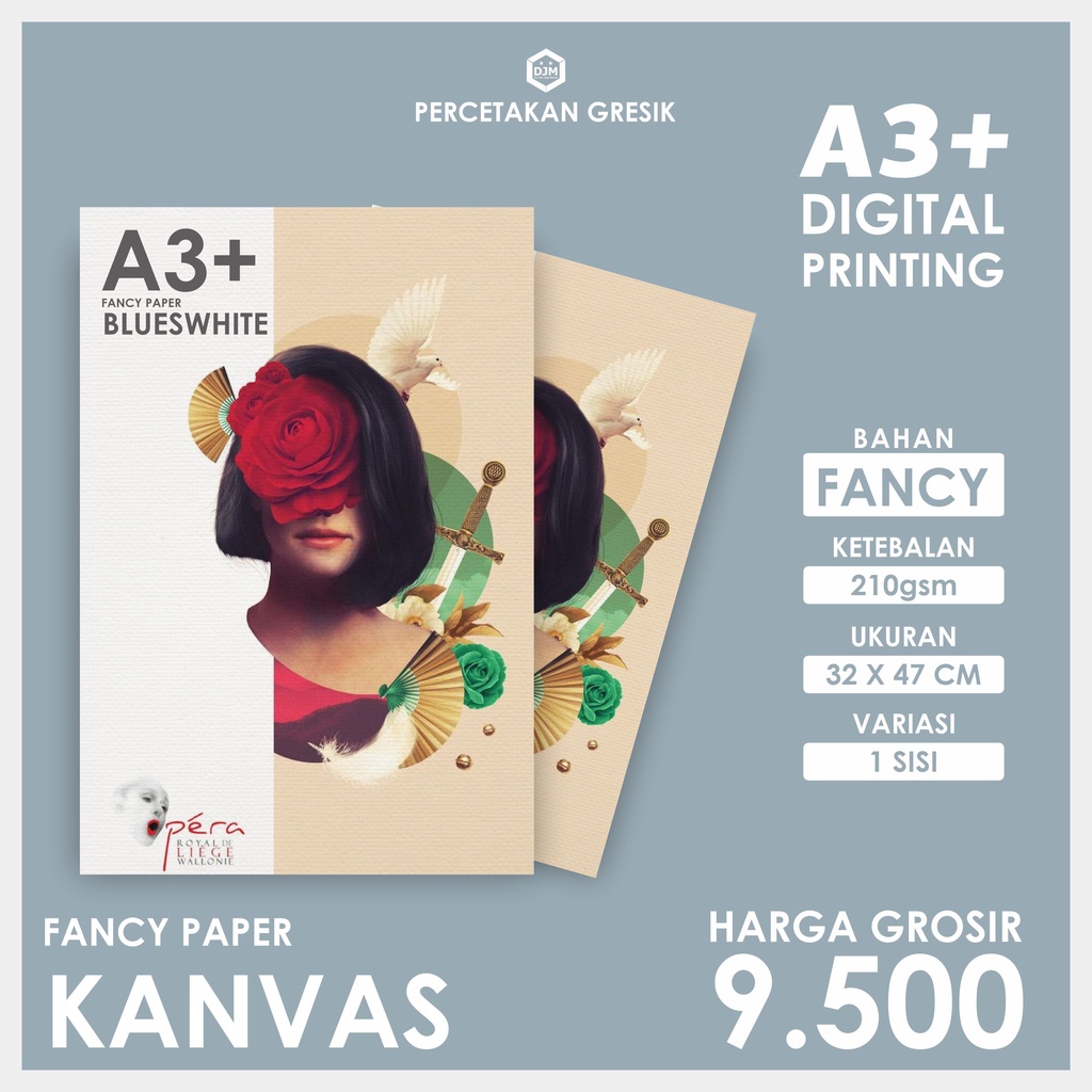 

CETAK FANCY PAPER KANVAS DIGITAL PRINTING A3+ [HARGA GROSIR & RESELLER