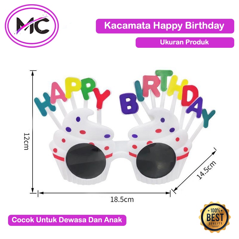 Kacamata Pesta Ulang Tahun Lucu Kaca Mata Dewasa Anak Unik Bentuk Happy Birthday