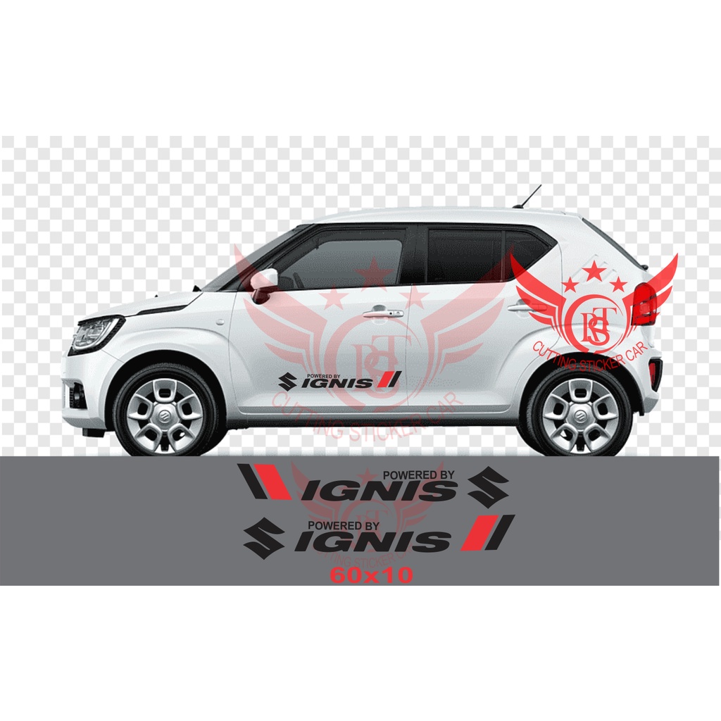 sticker stiker mobil ignis powered by cutting sticker untuk bodi samping mobil suzuki ignis