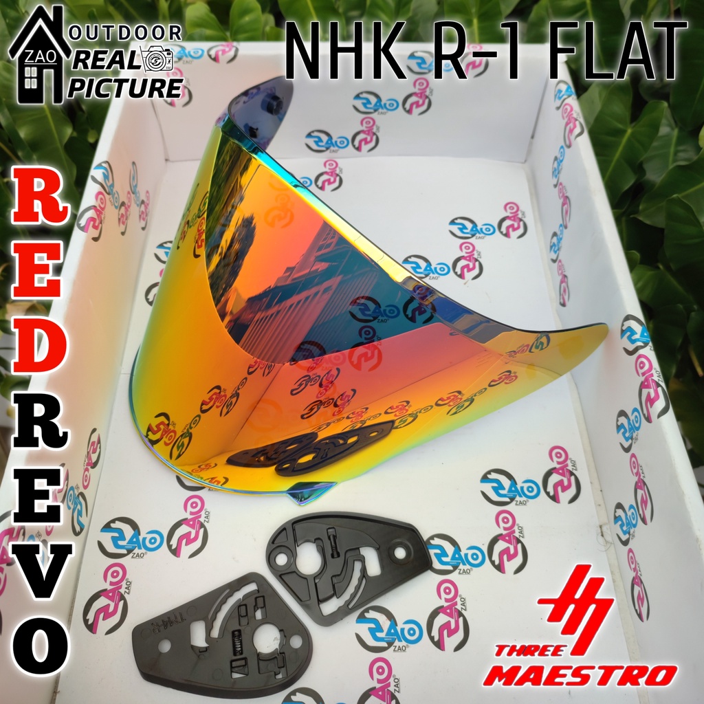 kaca helm Flat visor GAG REVTON SOLID visorflat by Three Maestro gag helmet verton revton refton terbaru tebal nyaman rone tm4