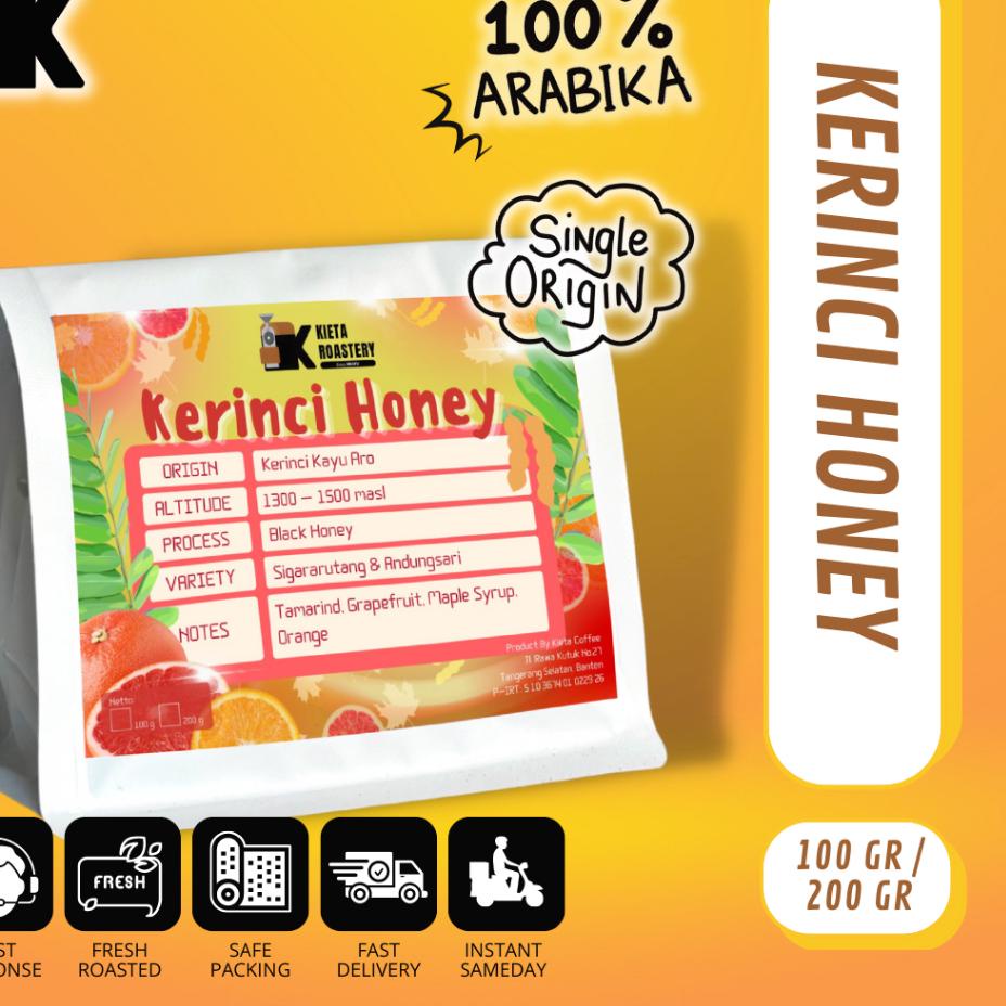 

✯ Biji Kopi Arabika Kerinci Honey Premium 250gr kieta coffee ♛