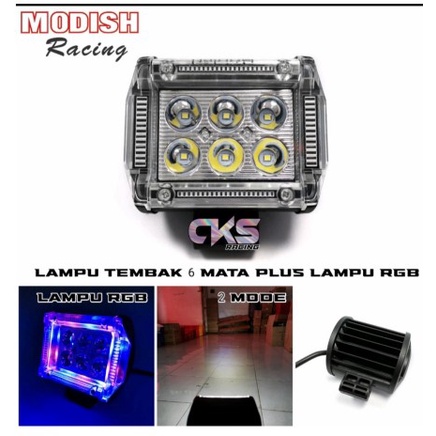 Lampu Tembak wcl 6 led strobo 4612 universal mio beat vario xion scoopy dll