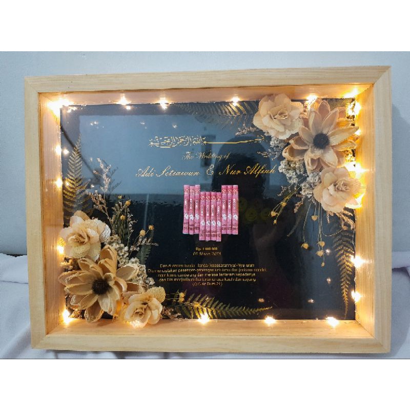 bingkai 3 dimensi 30 x 40 cm/mahar rustic/mahar murah