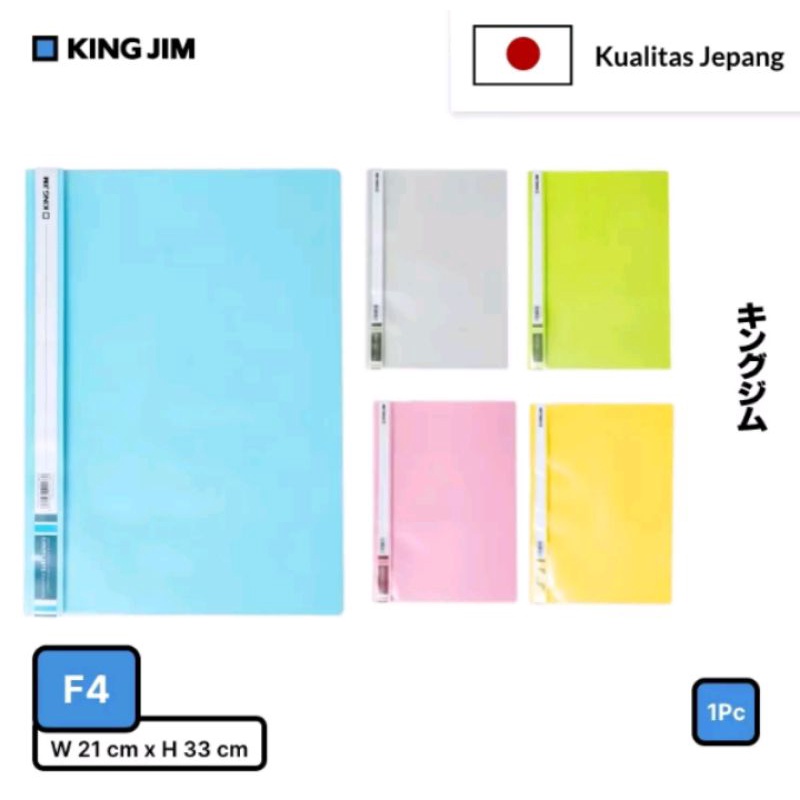 

KING JIM BUSINESS FILE SOFT COLORS 4431SCGA-F4/MAP BISNIS FASTENER ACCO F4