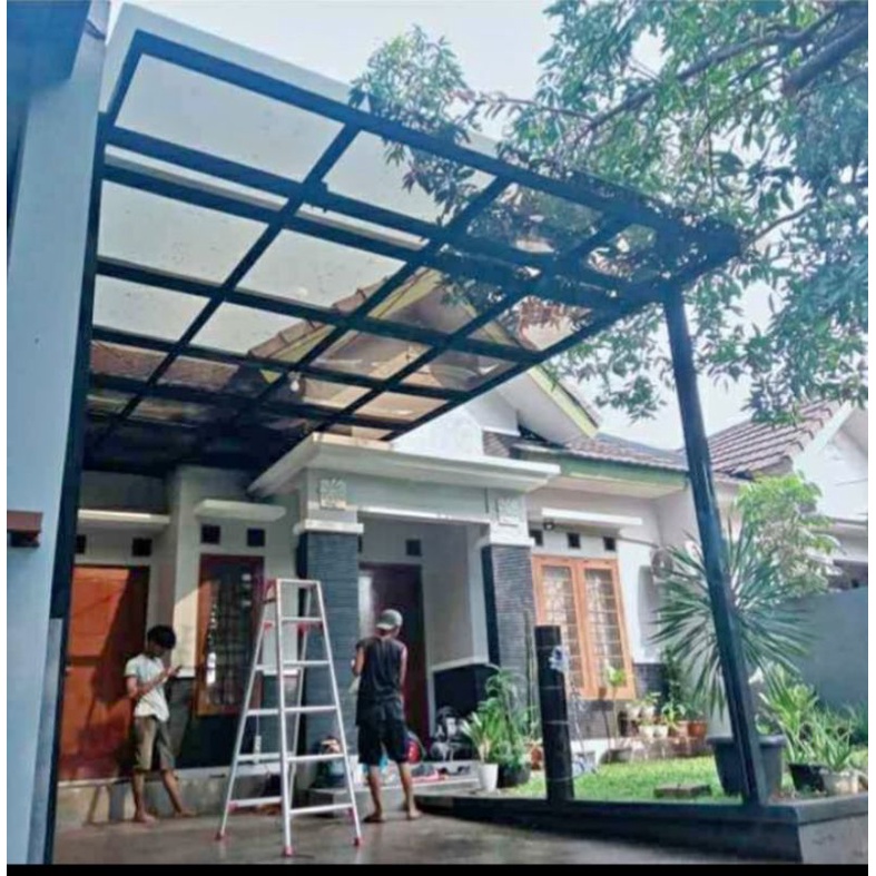 kanopi baja ringan solar plat atap bening