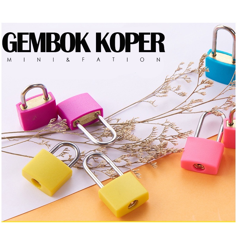 gembok koper gembok mini warna warni (23mm)