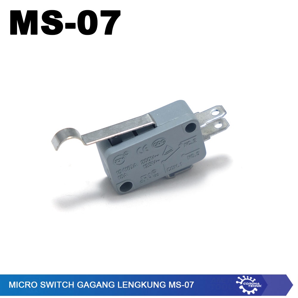 Micro Switch Gagang Besi Lengkung - MS-07