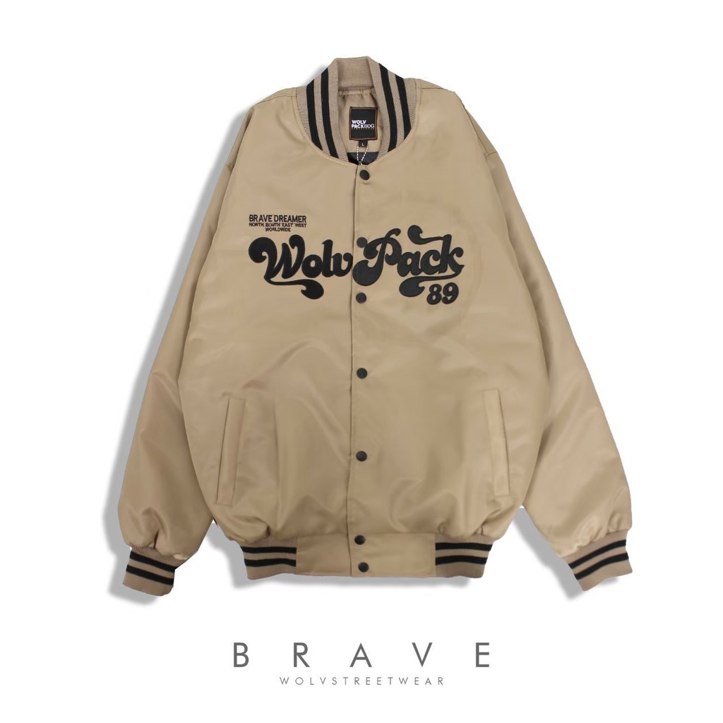 FLASHFIRE - Jaket Bomber Starter  Vintage Pria Wanita Streetwear Full Bordir Chenille Varsity Jacket
