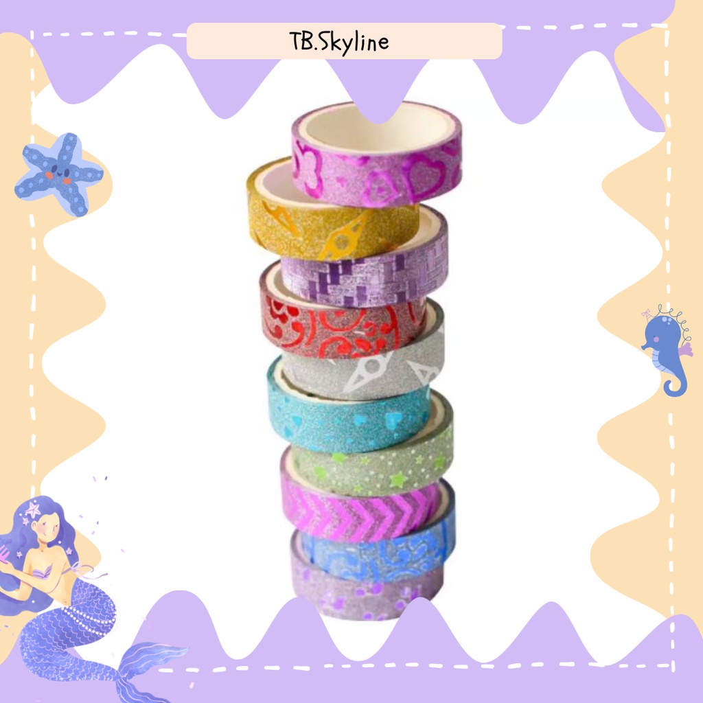 

Selotip Motif Glitter Isolasi Warna Kado/Solatip Jurnal