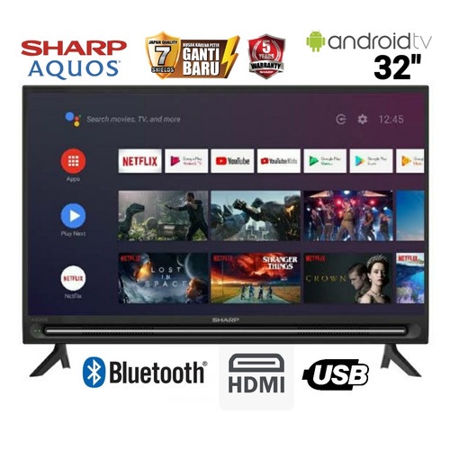 LED SMART ANDROID SHARP LED TV 32 Inch LED SMART TV ANDROID TV SH 2T-C32EG1i