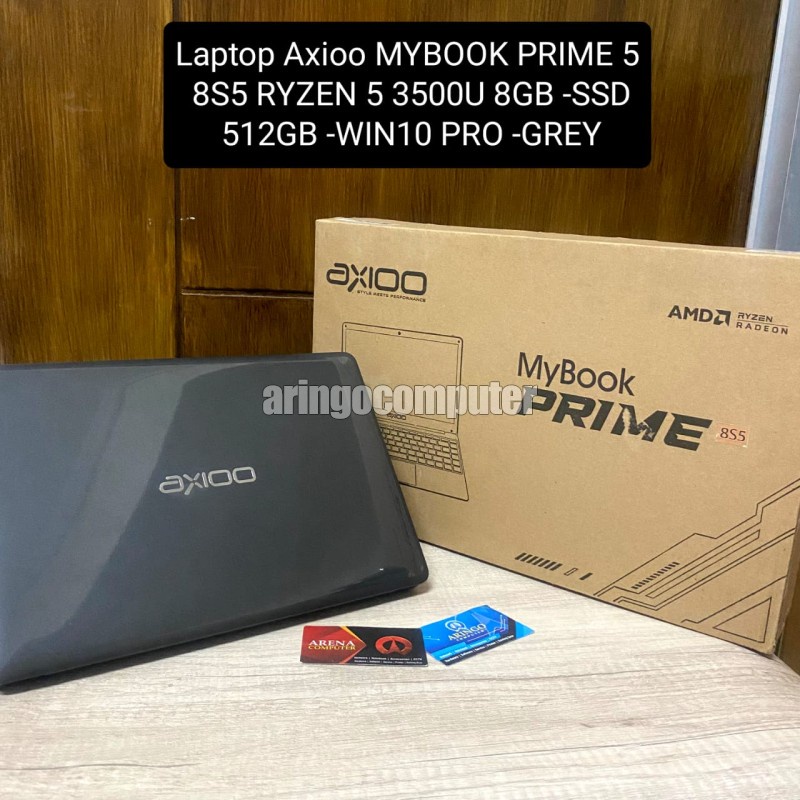 Laptop Axioo MYBOOK PRIME 5 8S5 RYZEN 5 3500U 8GB -SSD 512GB -WIN10 PRO -GREY