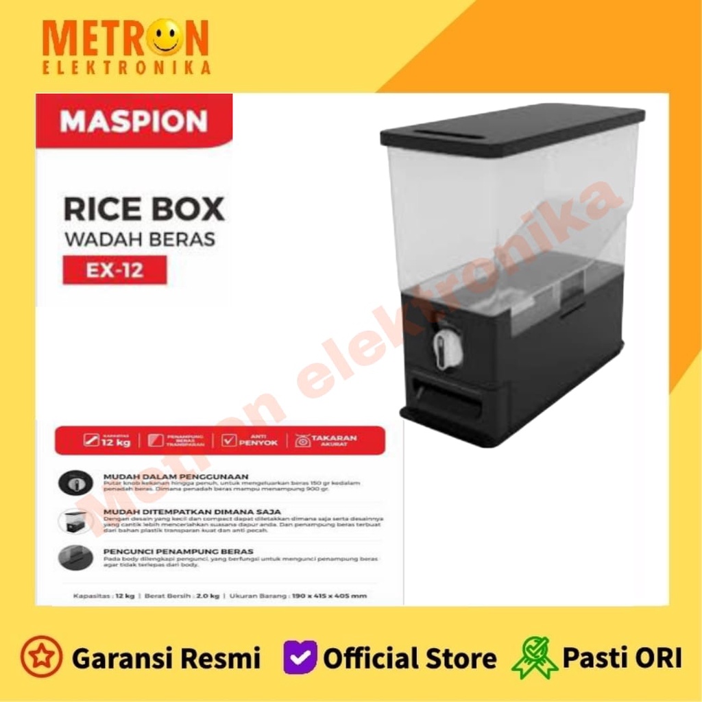 MASPION MRD EX 12 HITAM - RICE BOX 12 KG