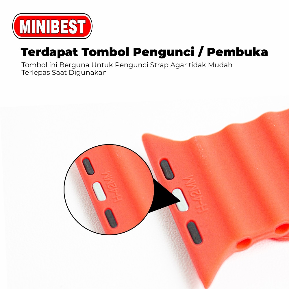 [MB] Strap Watch Silicone Rubber Series 1 2 3 4 5 6 7 8 Premium Strap Sport Smartwatch