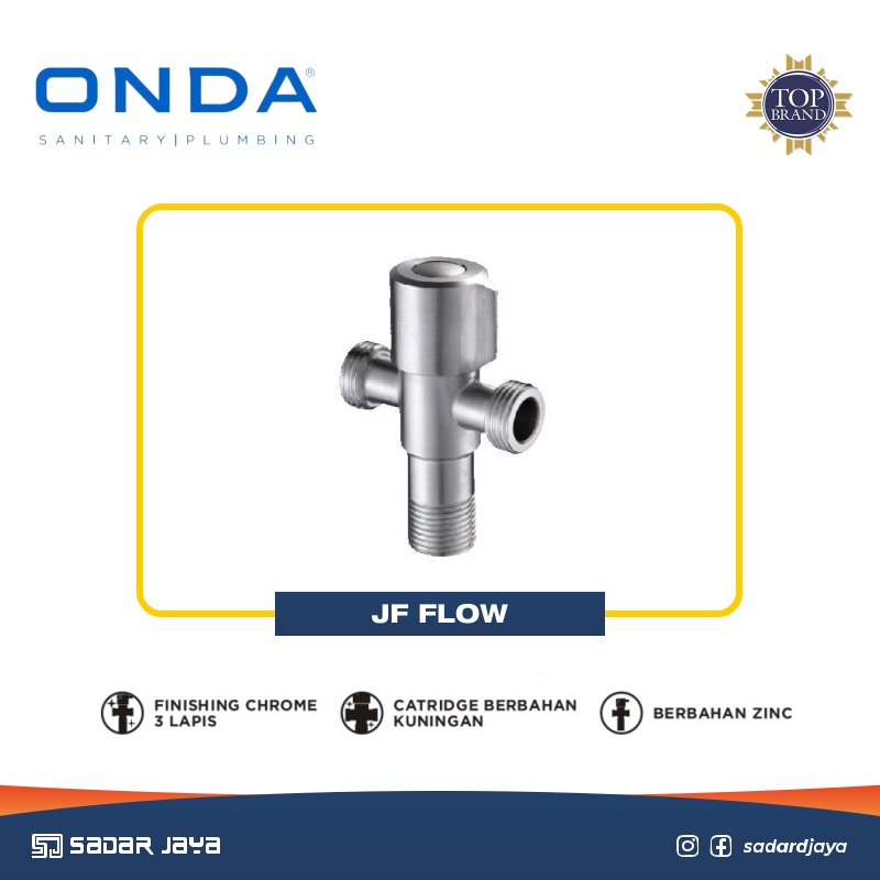 Jual ONDA JF FLOW 1 2 Stop Kran Toilet Cabang Katup Keran Shower Valve Shopee Indonesia