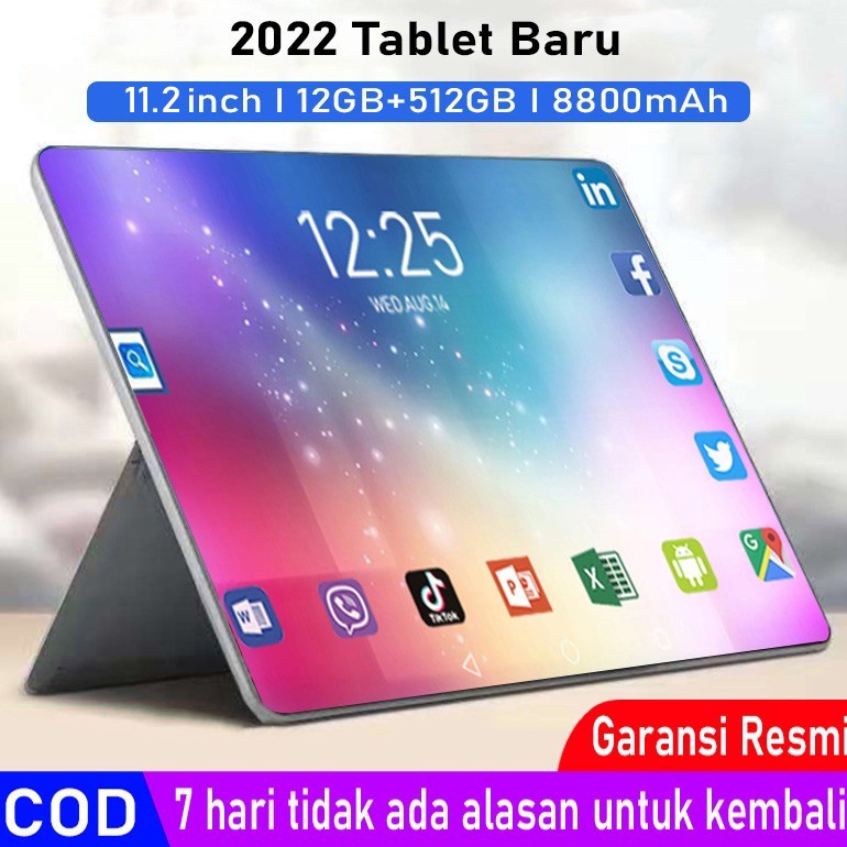 Tablet murah baru 11.2inch (RAM12GB+ROM512GB) Tab pro11 layar definisi tinggi komputer tablet belajar hiburan kantor tablet Tablet Android hot sale dual SIM WIFI tablet asli merek baru otentik layar pelindung mata