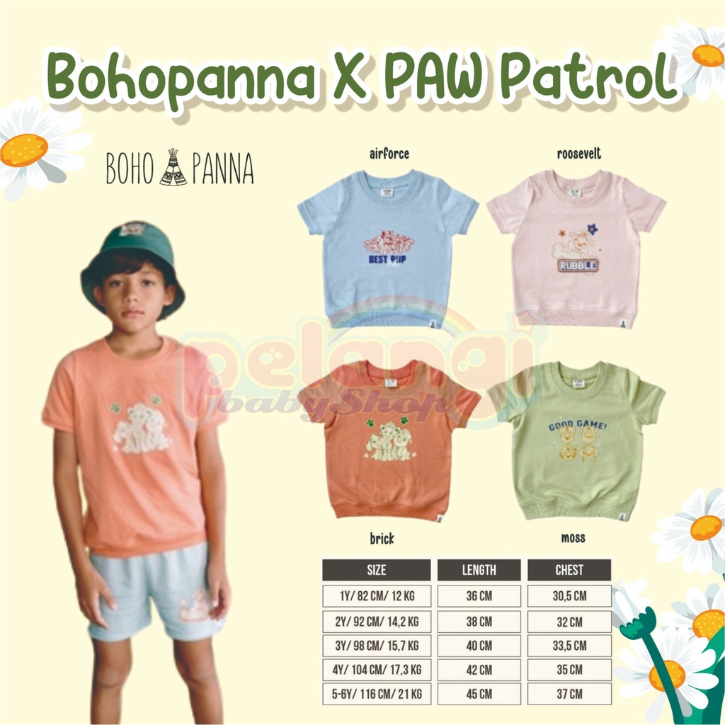 BOHOPANNA | BOHO | BOHO PANNA X PAW PATROL | KAOS X PAW PATROL | KAOS ANAK LAKI LAKI | KAOS KEKINIAN | KAOS BOHOPANNA TERBARU