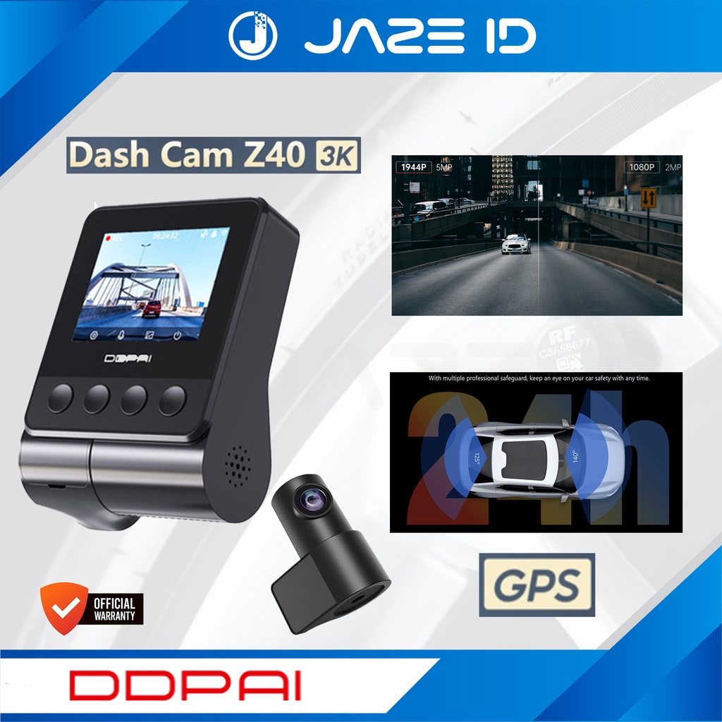 DDPAI Mola Z40 Pro Dash Cam 3K Car DVR Mobil GPS Kamera Camera 1944P