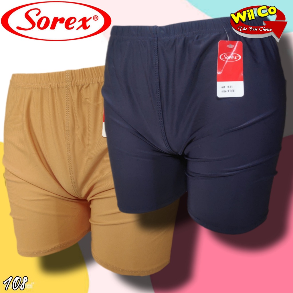 K108 - (Harga Per 1 Potong) SHORTPANTS CELANA DALAM STRETCH PENDEK WANITA SOREX FREE SIZE