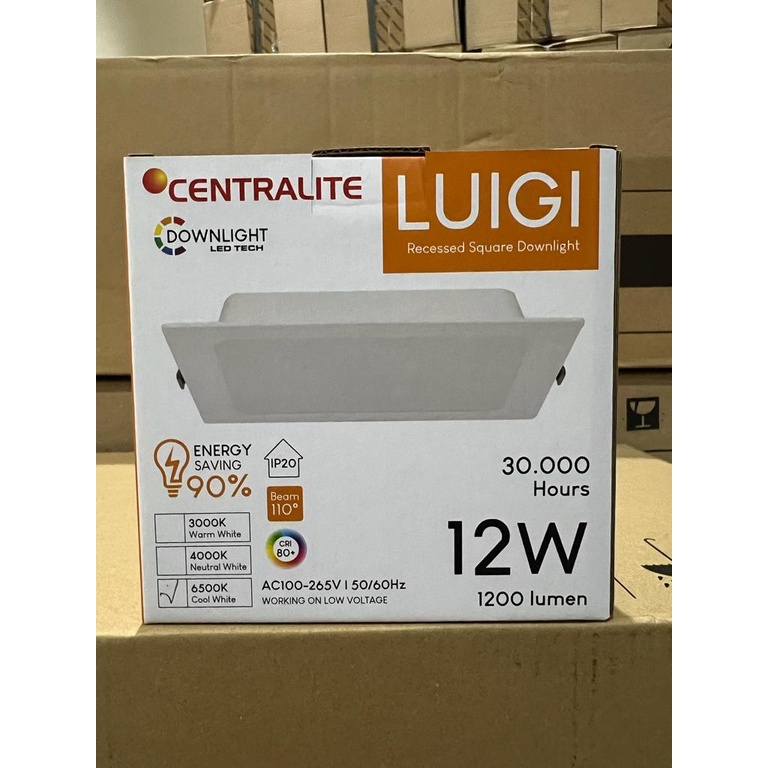 DOWNLIGHT KOTAK CENTRALITE LUIGI DL 12W D143 5 INCH 6500K