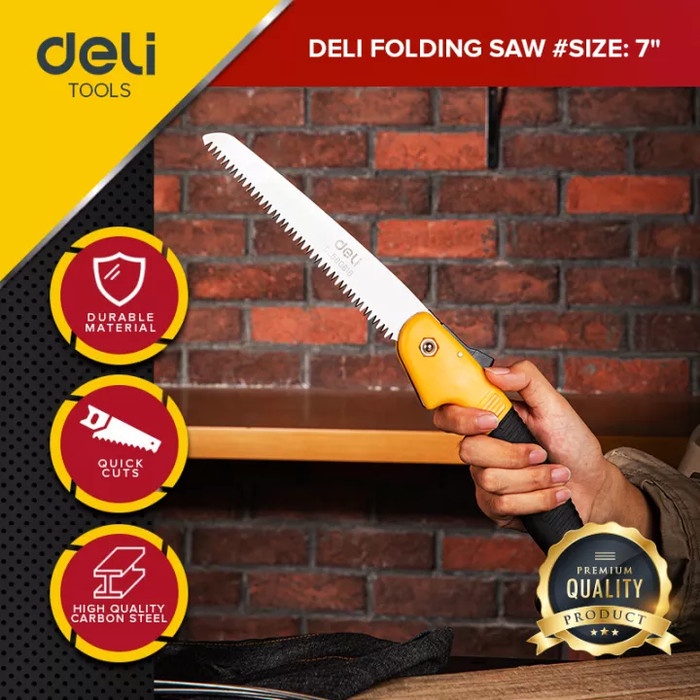 Deli Folding Saw  / Gergaji Lipat 7"/180mm Perkakas EDL580618
