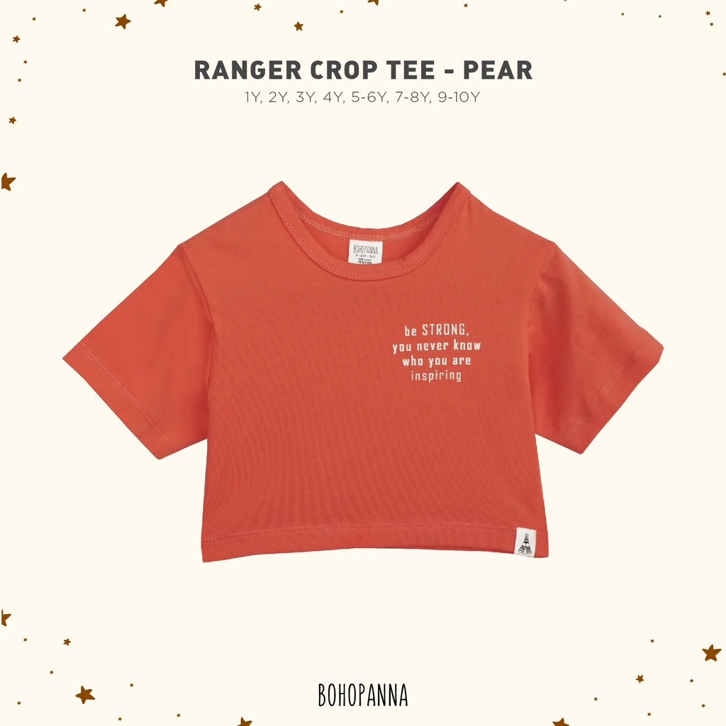 Bohopanna Ranger Crop Tee - Atasan Anak Perempuan