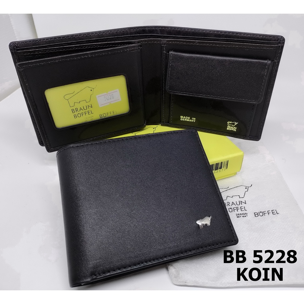 Dompet Pria Braun Buffel BB 5228 Koin Model Tidur Kulit Import