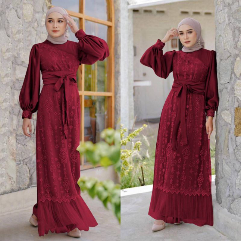 JYACOLECTION-GAMIS BRUKAT TERBARU-GAMIS LEBARAN 2023-GAMIS WANITA TERBARU 20230JUBAH WANITA TERBARU-PROMO