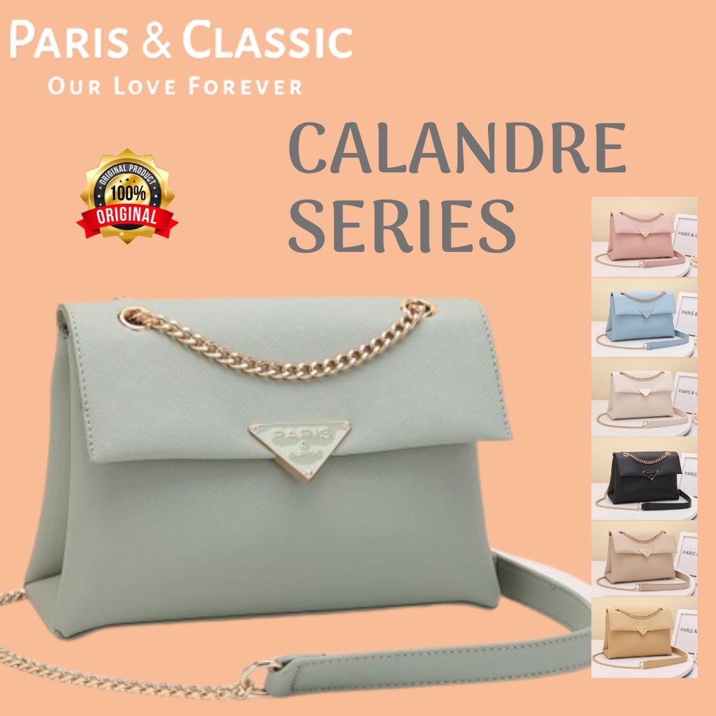 Paris Classic Tas Wanita  Fashion Branded Import Tas Selempang Rantai Sling Bag Wanita Tas Jalan Wanita {PC3395}