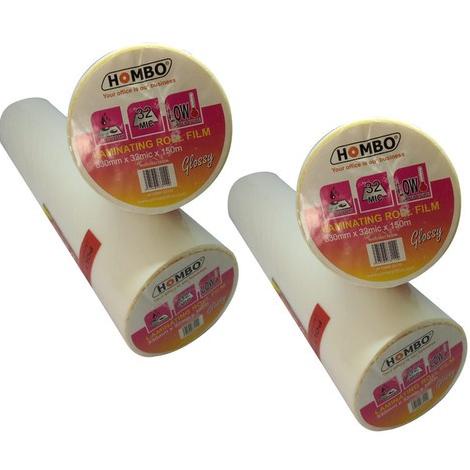 

Hombo Plastik Laminating Roll Glossy 330mm x 32mic x 150m
