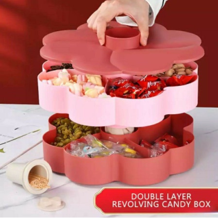 SHENAR,(COD) TOPLES BUNGA 2 SUSUN - FLOWER CANDY BOX/ TOPLES KUE LEBARAN