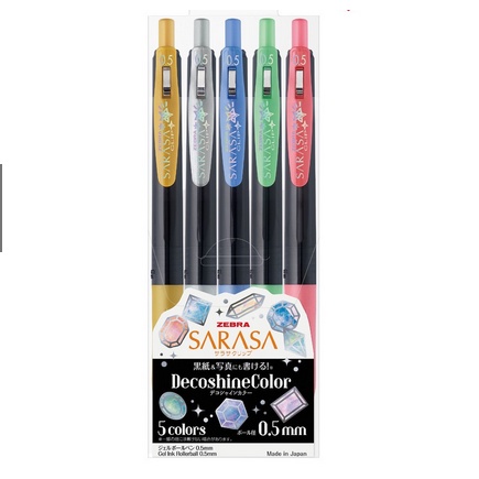 

Isi 5 PCS ! Zebra Sarasa 0.5 Decoshine Set 5