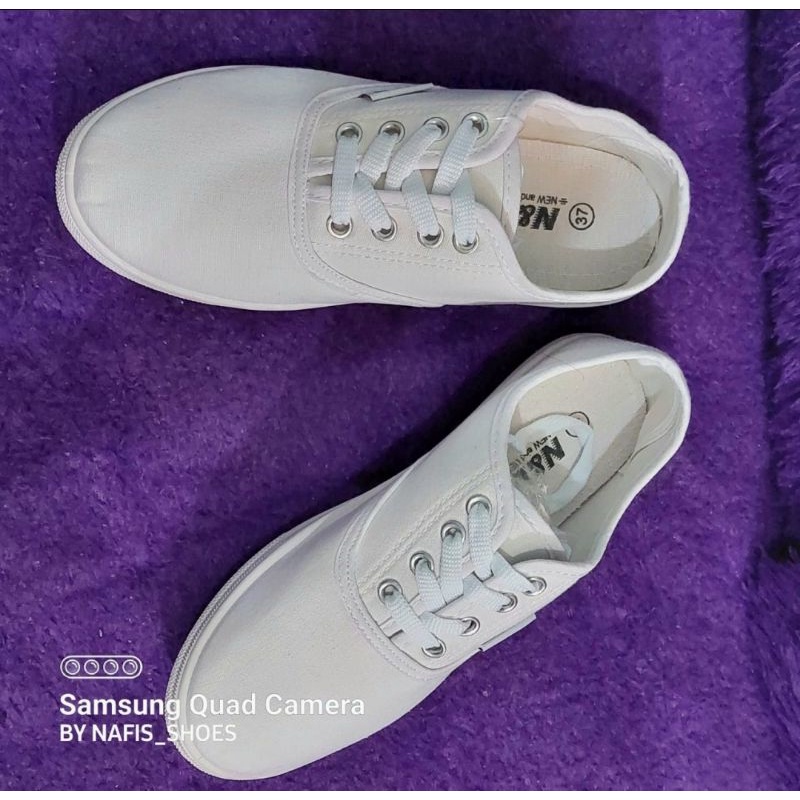 sepatu putih polos sepatu umroh haji lukis suster pantofel dan tali kekinian size 36-40