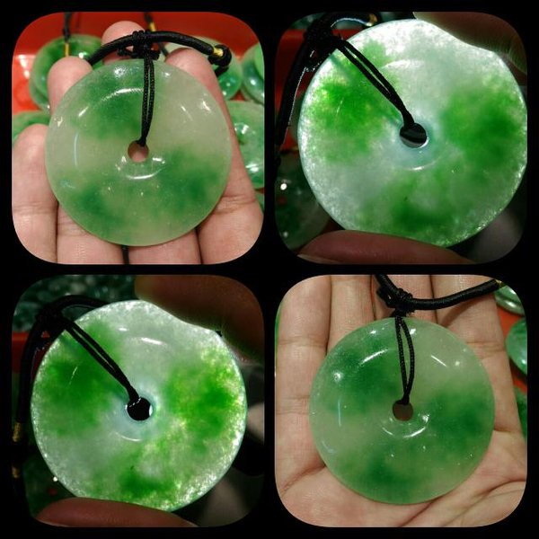 Batu Akik Liontin Batu Giok Hijau Bulat 3s256
