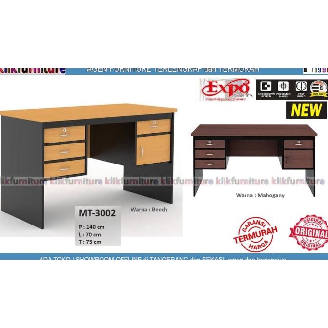 MT 3002 EXPO Meja Tulis Kantor 1 Biro