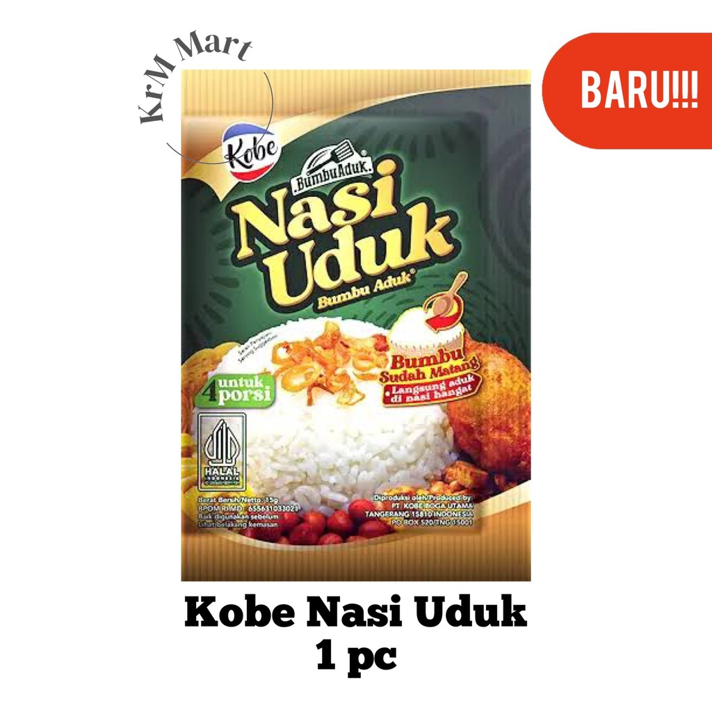 

Kobe Nasi Uduk bumbu aduk 1 sachet bungkus pc pcs