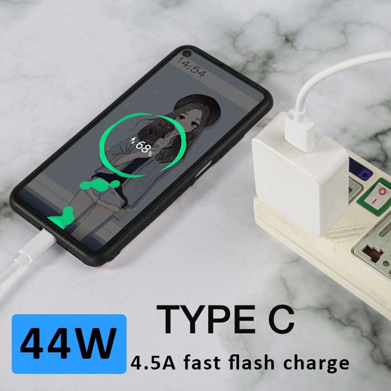 Kabel Data USB Type-C Super VOOC Fast Charging 4.5A 44W Panjang 1M untuk OPPO REALME ANDROID smart Phone PROMO SEN