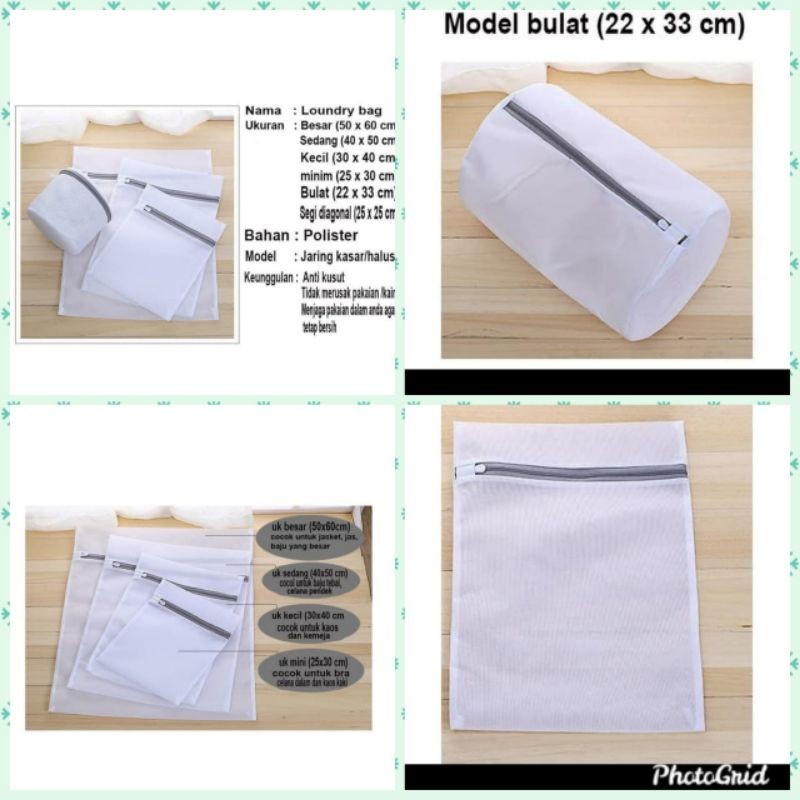 Loundry Bag Mesin Cuci Jaring Cuci Baju Tas Binatu Model Jaring Halus Tebal