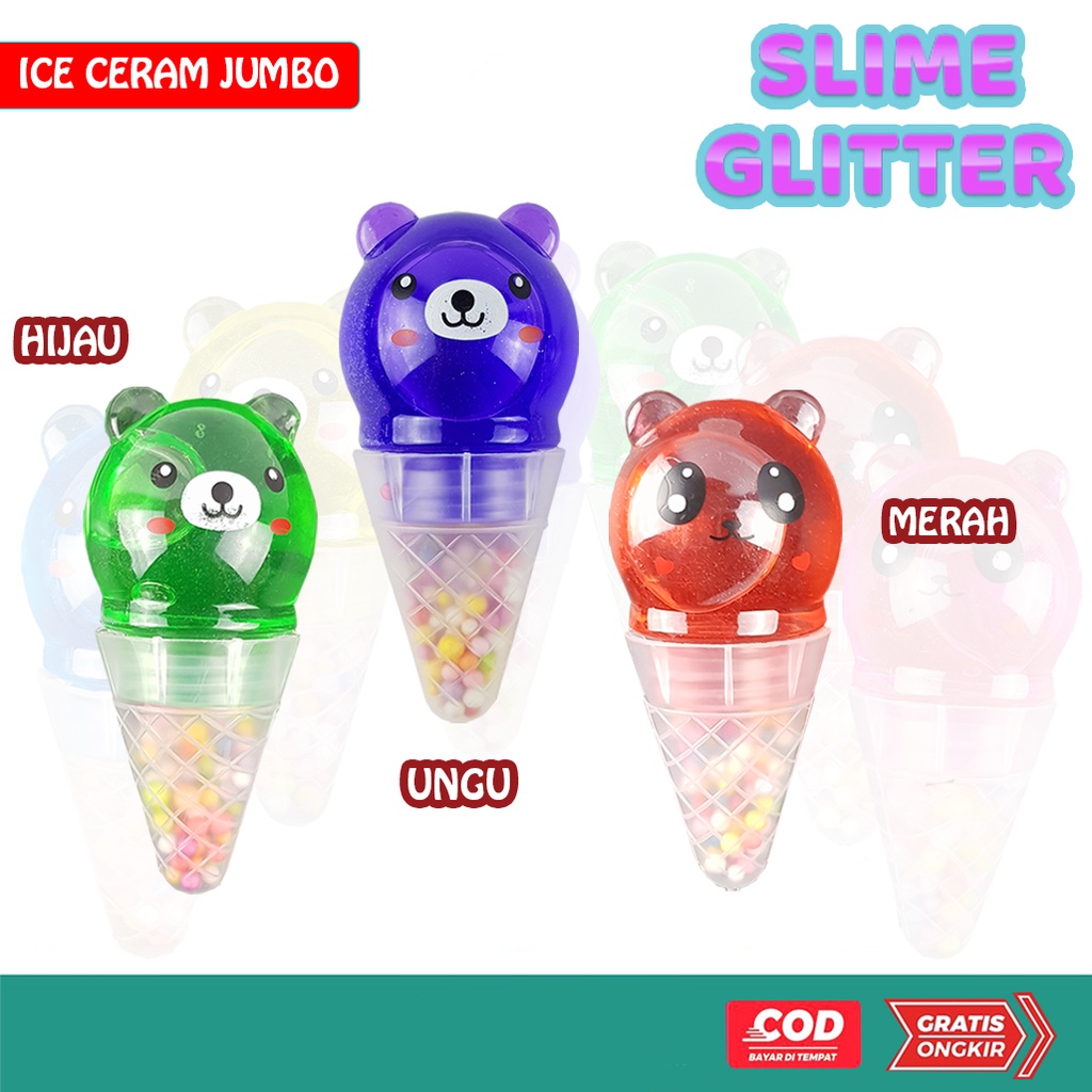 Mainan Anak Slime Ice Cream Jumbo / Mainan Slime Karakter lucu / Mainan Slime Termurah 11E