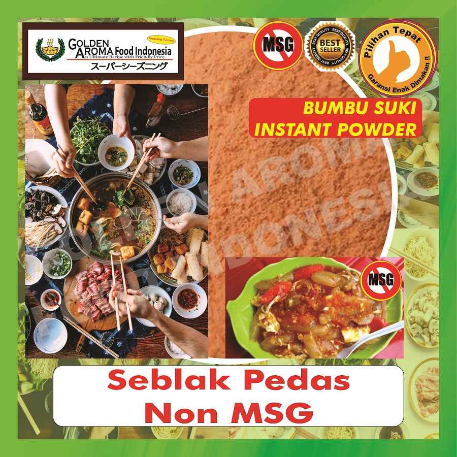 

BUMBU STEAMBOAT Seblak Pedas Non MSG 1Kg Suki Instan Shabu Hotpot Spicy Seblak Tanpa MSG Kiloan 1 Kg Halal Sabu Kuah Soup Original Stemboat Steambot Steamboot Sukiyaki Grill Bakar Instant Gafi Seasoning Powder Murah Enak Terbaik Premium Promo