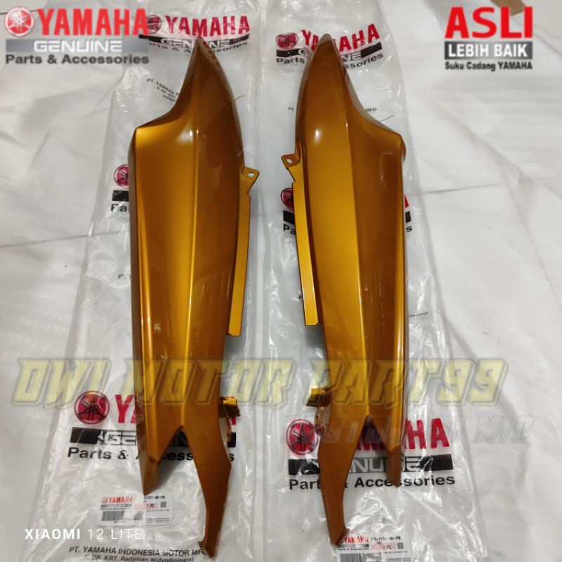 CAVER COVER BODY BELAKANG MIO SMILE KUNING GOLD PB ORIGINAL ORI YAMAHA