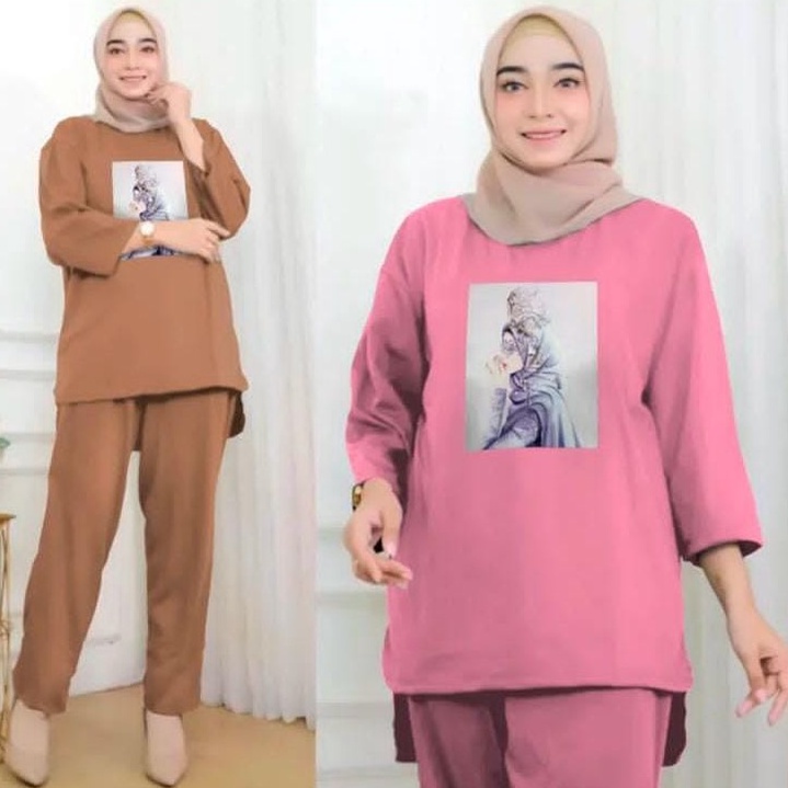 ONE SET OVERSIZE HIJAB QUEEN / SETELAN OVERSIZE HIJAB QUEEN