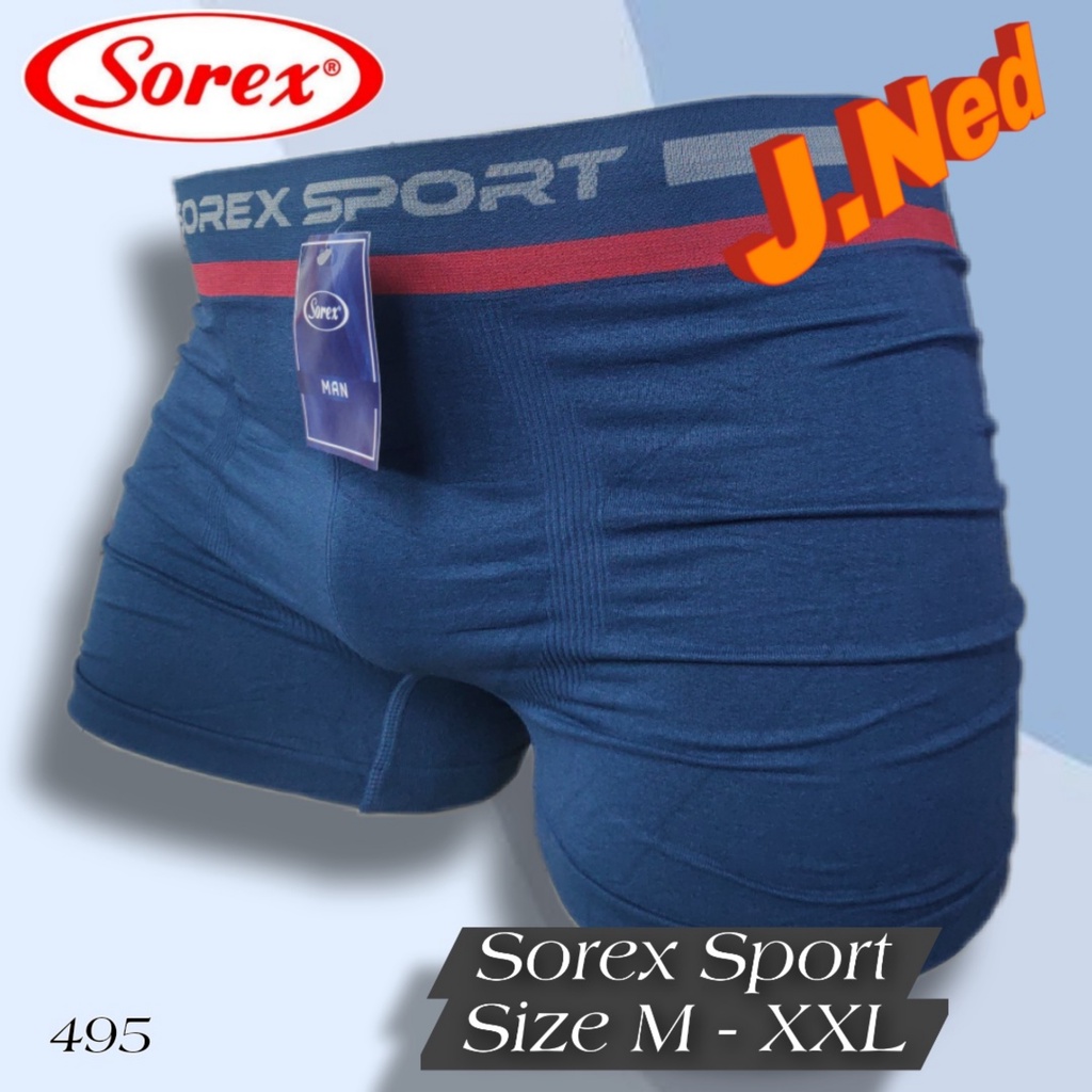 J495 - CELANA DALAM PRIA BOXER PREMIUM SOREX SIZE M - XXL HARGA PER 1 PCS