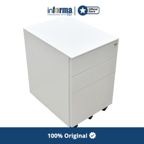 

Informa - Lemari Besi - Metal Office Pedestal White Star Seller