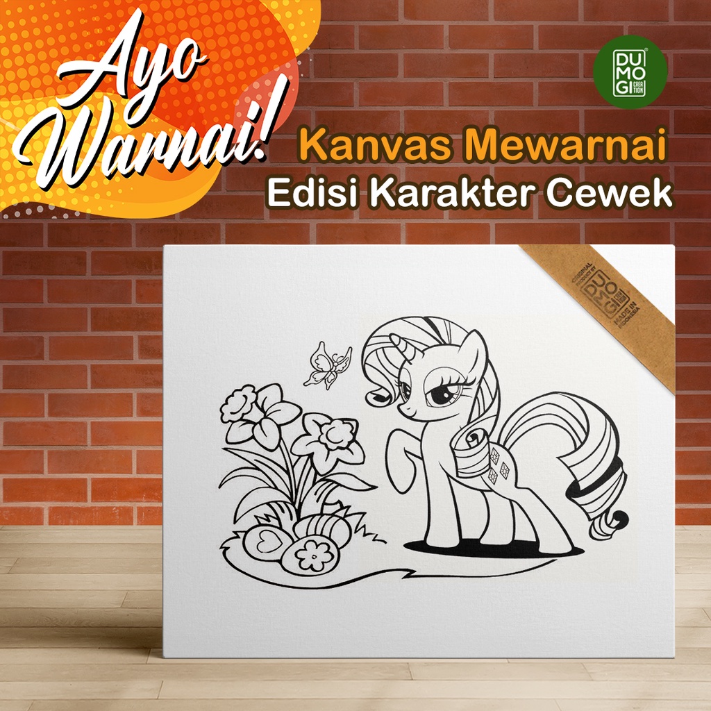 

[READY STOCK] Kanvas Mewarnai & Melukis Anak-Anak Edisi Karakter Cewek